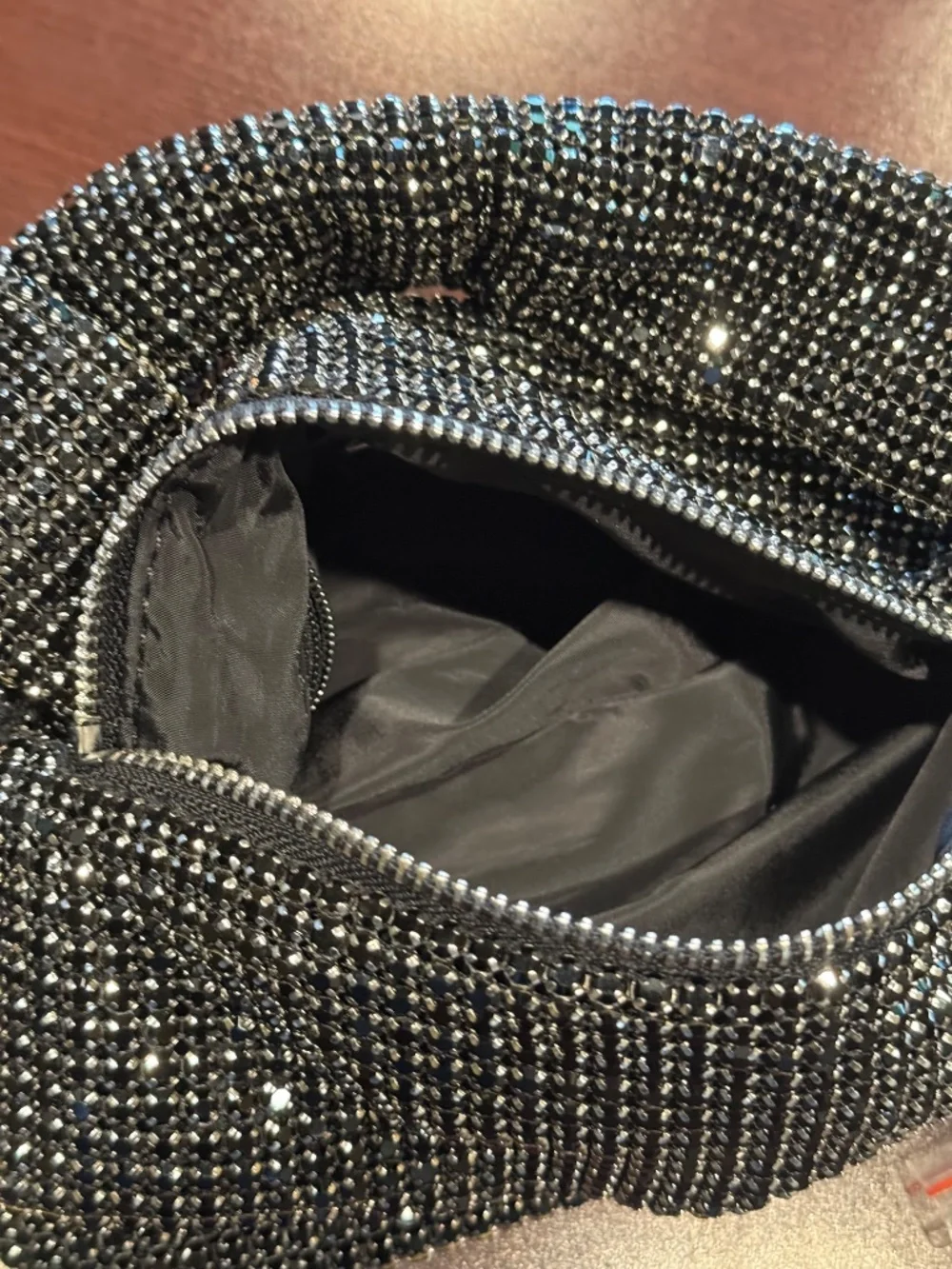 Black Sequin Evening Clutch